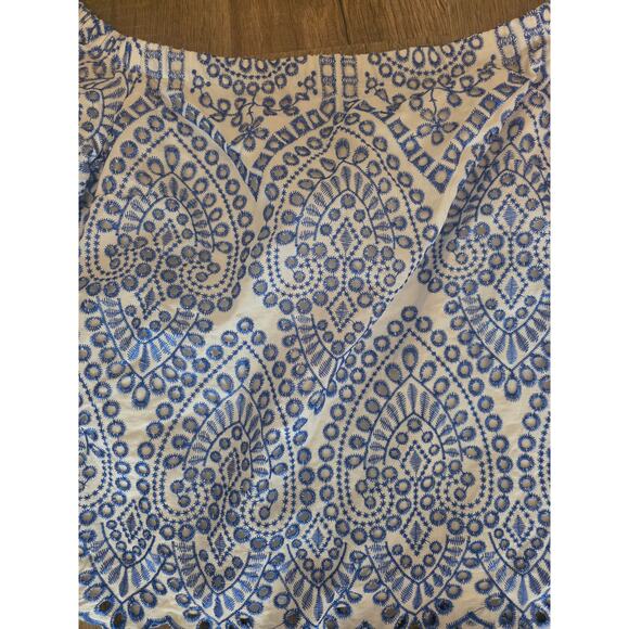 Lilly Pulitzer Lesley Bluefin Moroccan Off Shoulder Blouse Shirt L - 006094 - Picture 2 of 6